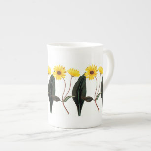 Goldene Sonnenblumen Botanisch Porzellantasse
