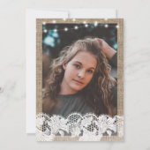 Goldene Sonnenblumen-Burlace-FOTO-Abitur Einladung (Rückseite)