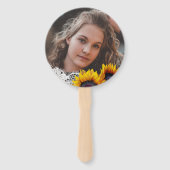 Goldene Sonnenblumen-Burlace-FOTO-Abitur Fächer (Rückseite)