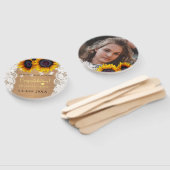 Goldene Sonnenblumen-Burlace-FOTO-Abitur Fächer (Non-assembled)