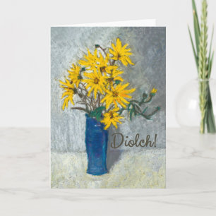 Goldene Sonnenblumen danken Ihnen zu kardieren, Dankeskarte