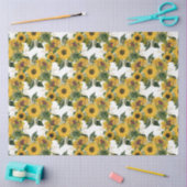 Goldene Sonnenblumen Design 7 Seidenpapier (Basteln)