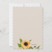 Goldene Sonnenblumen Einladung (Rückseite)