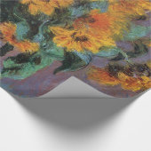 Goldene Sonnenblumen Impressionismus Geschenkpapier (Ecke)