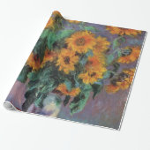 Goldene Sonnenblumen Impressionismus Geschenkpapier (Ungerollt)