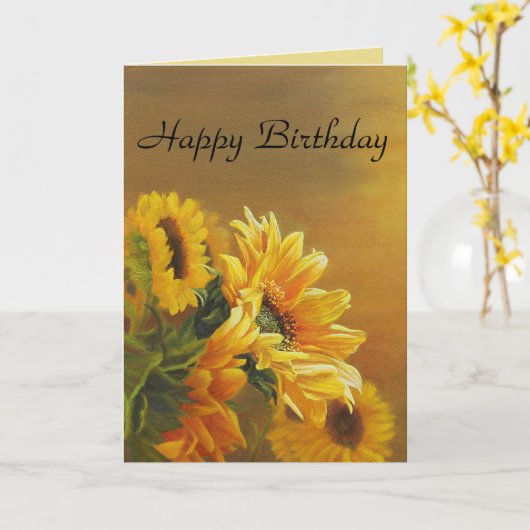 Goldene Sonnenblumen Karte (Gelbe Blume)