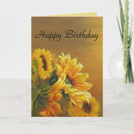 Goldene Sonnenblumen Karte