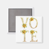 Goldene Sonnenblumen Magnet (Vorderseite/Rückseite)