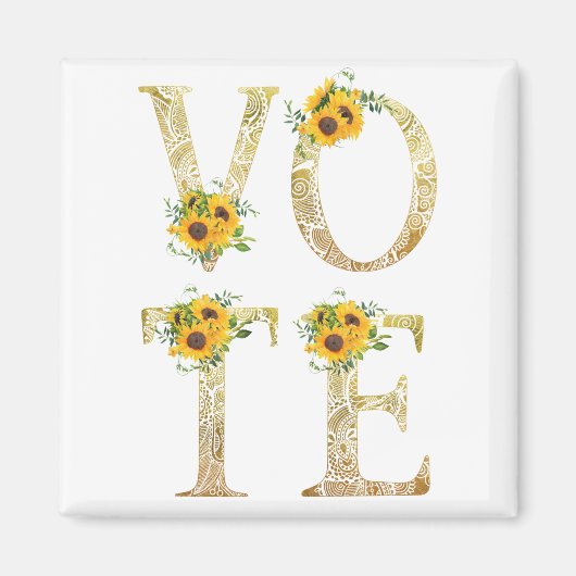 Goldene Sonnenblumen Magnet (Vorne)