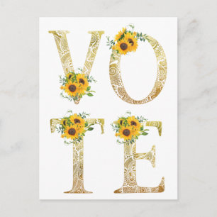 Goldene Sonnenblumen Postkarte