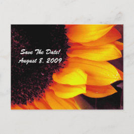 Goldene Sonnenblumenhochzeit rettet das Datum Ankündigungspostkarte