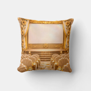 Goldene Sonnenblumenkino im Vintage-Stil Kissen