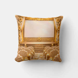 Goldene Sonnenblumenkino im Vintage-Stil Kissen