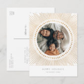 Goldene Sonnenbrille Deko Foto Holiday Postkarte (Vorne/Hinten)