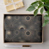 Goldene Sonnenbrille schwarz strukturiert Seidenpapier (Geschenk)