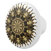 Goldene Sonnenflame Keramikknauf (Rechts)