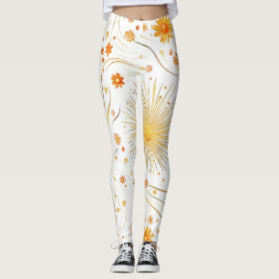 Goldene Sonnenstrahlen ohne Naht - mit Abstraktem  Leggings