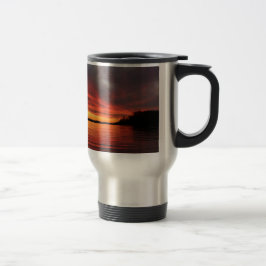 Goldene Sonnenuntergang-Reise-Tasse Reisebecher