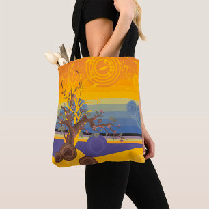 Goldene Sonnenuntergänge Tasche