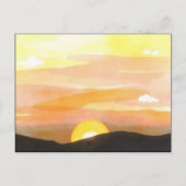Goldene Sonnenuntergangs-Horizont-Ansichtskarte Postkarte (Vorderseite)