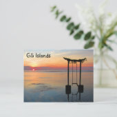 Goldene Sonnenuntergangsschwung Postkarte (Stehend Vorderseite)