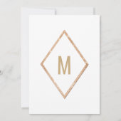 Goldene Sparkling-Glitzer-Sequin Geburtstag Einladung (Rückseite)