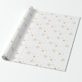 Goldene Sparten und Sterne Geschenkpapier (Ungerollt)