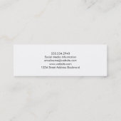 Goldene Speck Mini Visitenkarte (Rückseite)