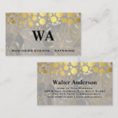 Goldene Speck | Palm-Blätter Hintergrund Visitenkarte (Vorne/Hinten)