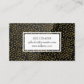 Goldene Speck | Schwarzer Hochglanz Visitenkarte (Rückseite)