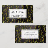 Goldene Speck | Schwarzer Hochglanz Visitenkarte (Vorne/Hinten)