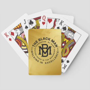 Goldene Spielkarten für schwarze Männer