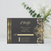 Goldene Spinne auf dem Schwarzen UAWG RSVP Karte (Stehend Vorderseite)