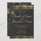 Goldene Spinnen Bitte schließen Sie sich der Einla Einladung (Vorne/Hinten)