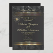 Goldene Spinnen Bitte schließen Sie sich der Hochz Einladung (Vorne/Hinten)