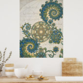 Goldene Spirale Blueprint Spirit Art Poster (Küche)