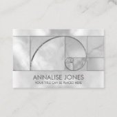 Goldene Spirale - Perle und Silber Visitenkarte (Vorderseite)