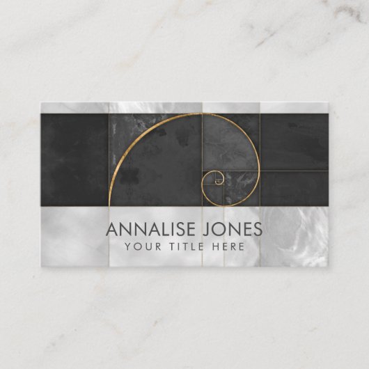 Goldene Spirale - Sacred Geometry Business Card Visitenkarte (Vorderseite)