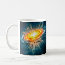 Goldene Spiralgalaxie Astronaut Science-Fiction Ti Kaffeetasse