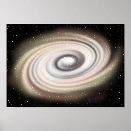 Goldene Spiralgalaxie Poster (Vorne)