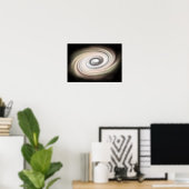 Goldene Spiralgalaxie Poster (Heimbüro)