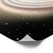 Goldene Spiralgalaxie Poster (Ecke)