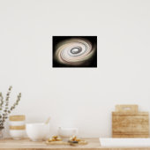 Goldene Spiralgalaxie Poster (Küche)