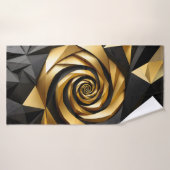 Goldene Spiralgeometrie Badehandtuch (Badehandtuch)