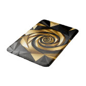 Goldene Spiralgeometrie Badematte (Schrägansicht)