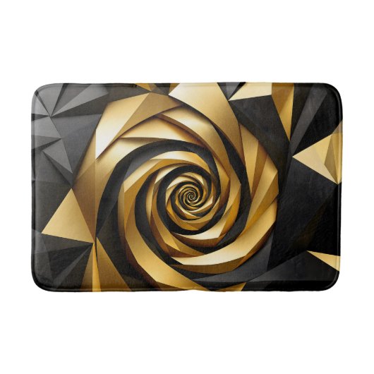 Goldene Spiralgeometrie Badematte (Vorderseite)