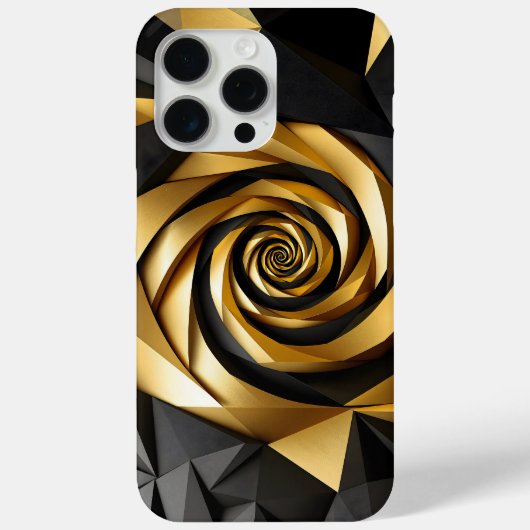 Goldene Spiralgeometrie Case-Mate iPhone Hülle (Rückseite)