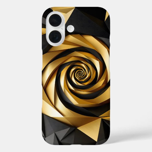 Goldene Spiralgeometrie Case-Mate iPhone Hülle (Rückseite)