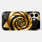Goldene Spiralgeometrie Case-Mate iPhone Hülle (Rückseite (Horizontal))