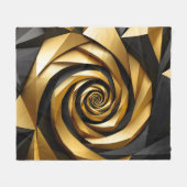Goldene Spiralgeometrie Fleecedecke (Vorderseite (Horizontal))
